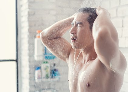 Man Having a Shower