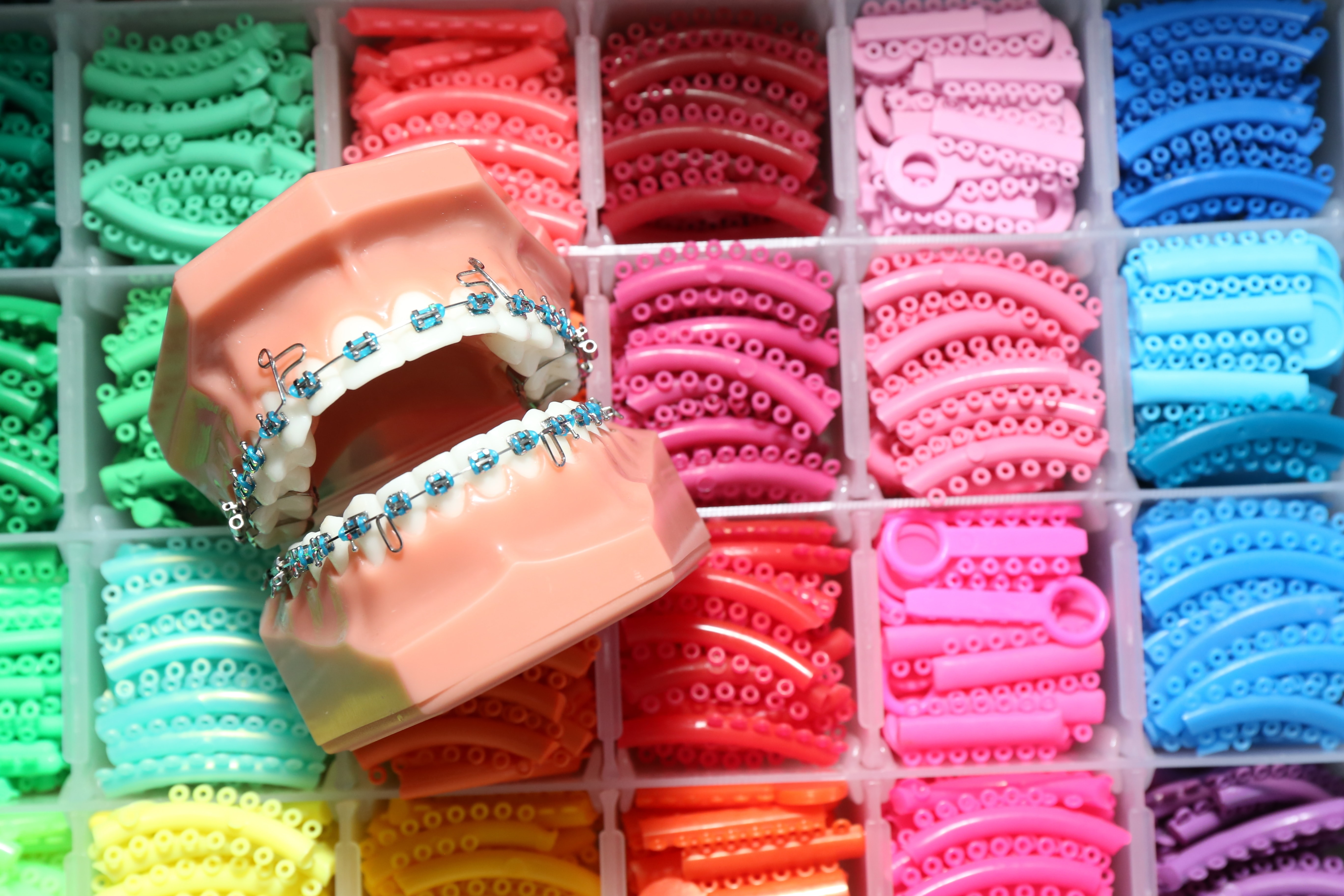 braces rubber bands color wheel