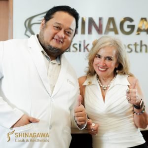 Cynthia Lagdameo with Dr. Jaime Dinglasan at Shinagawa-Makati
