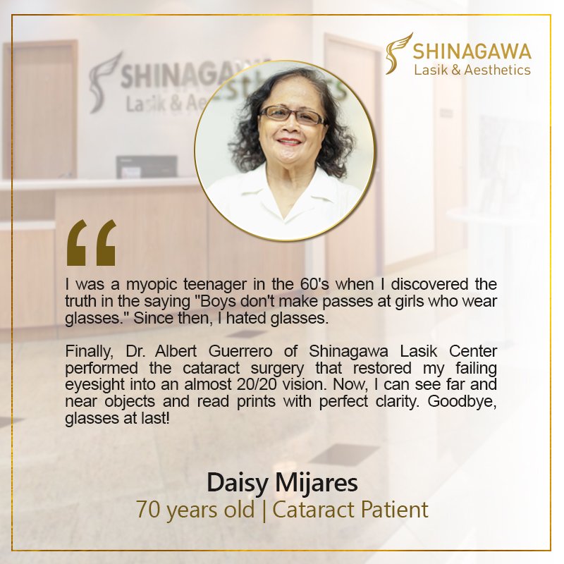 Daisy Mijares for Cataract Surgery at Shinagawa PH