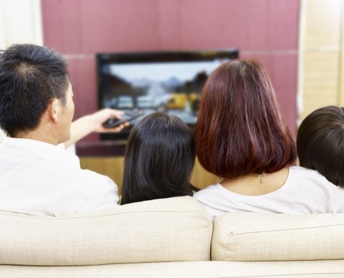Family Watching Television Together | Shinagawa LASIK Blog