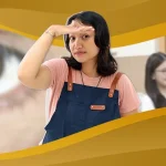 Woman experiencing vision issues during an eye checkup, highlighting the importance of early eye screening at Shinagawa Lasik & Aesthetics.