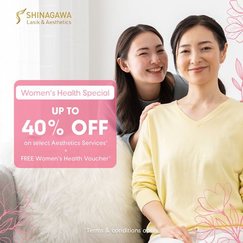 40% OFF on Select Aesthetics Services FREE Women’s Voucher Promo