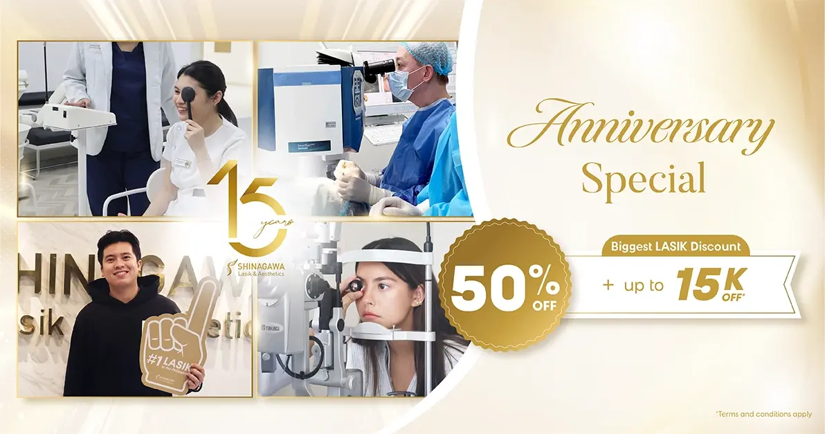 15th Anniversary Treat: Up to 60% Discount on LASIK from July 1-15