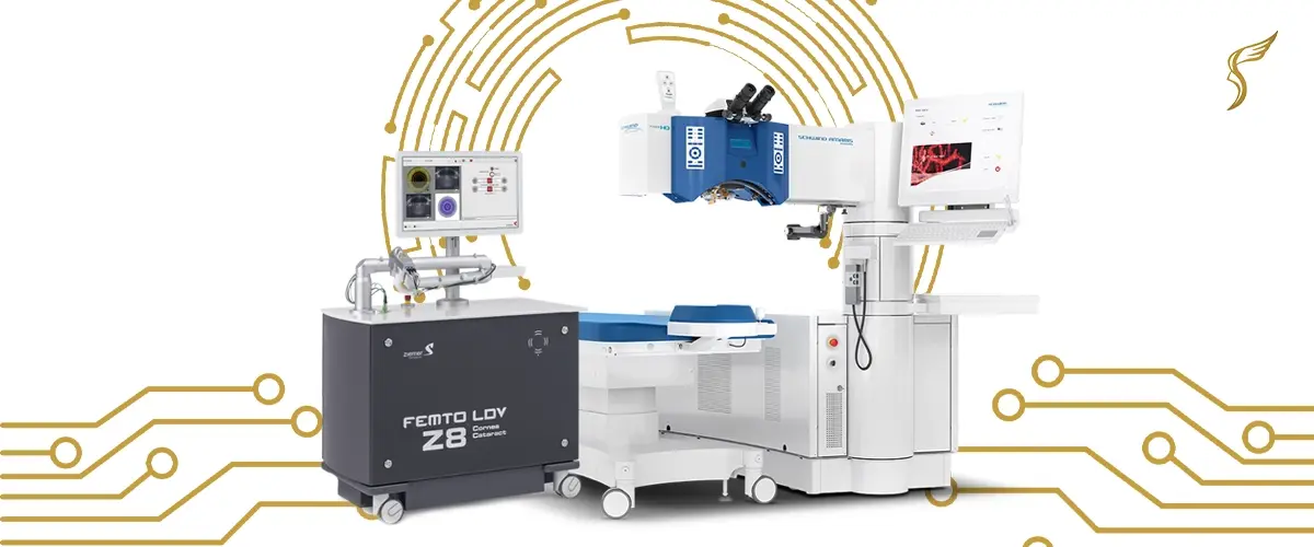 State-of-the-art Femto LDV Z8 and Schwind Amaris laser machines used for advanced LASIK and eye surgery at Shinagawa