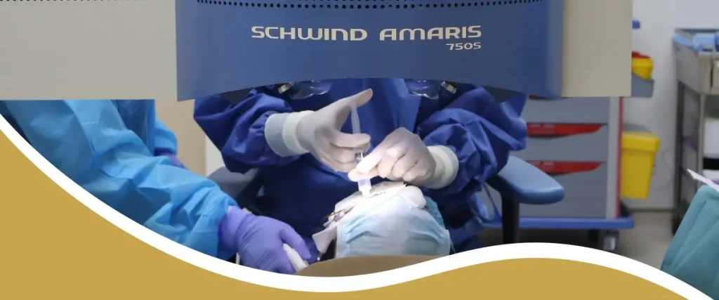 Surgeon performing LASIK eye surgery using Schwind Amaris 750S laser at Shinagawa Lasik & Aesthetics in the Philippines