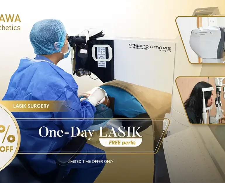 Shinagawa Lasik & Aesthetics One-Day LASIK promo offering up to 55% discount with screening and consultation included in the Philippines
