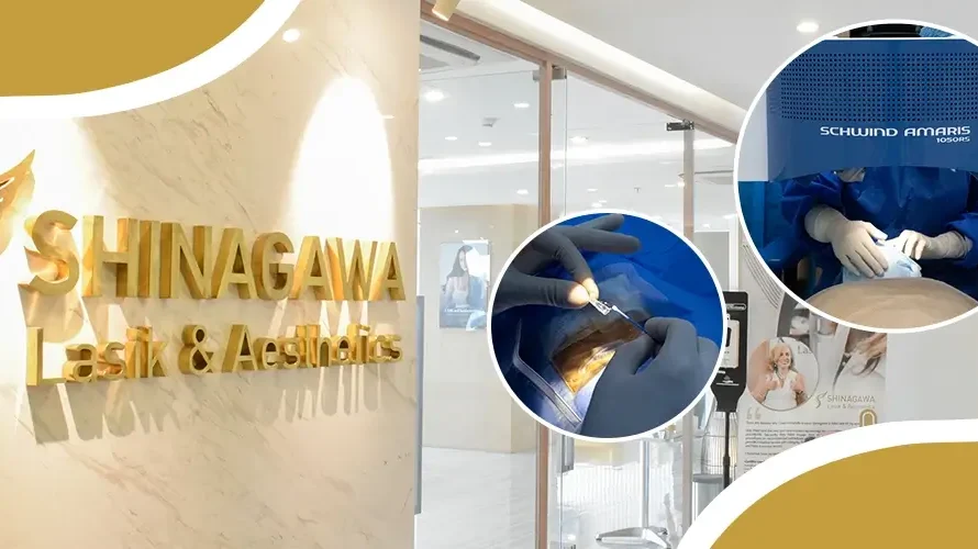 Shinagawa Lasik & Aesthetics clinic entrance with LASIK eye surgery procedure using Schwind Amaris laser in the Philippines
