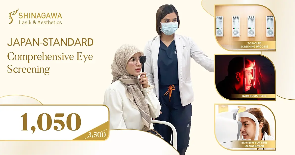 Shinagawa Lasik & Aesthetics Midweek Screening Special promo offering PHP 1,050 comprehensive eye screening with 70% discount available Tuesday to Thursday in November