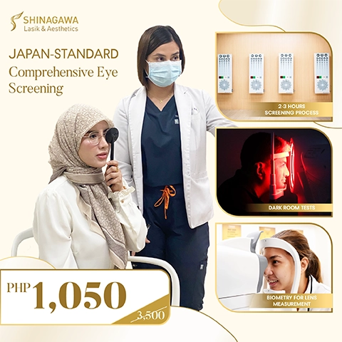 Shinagawa Lasik & Aesthetics Midweek Screening Special promo offering PHP 1,050 comprehensive eye screening with 70% discount available Tuesday to Thursday in November