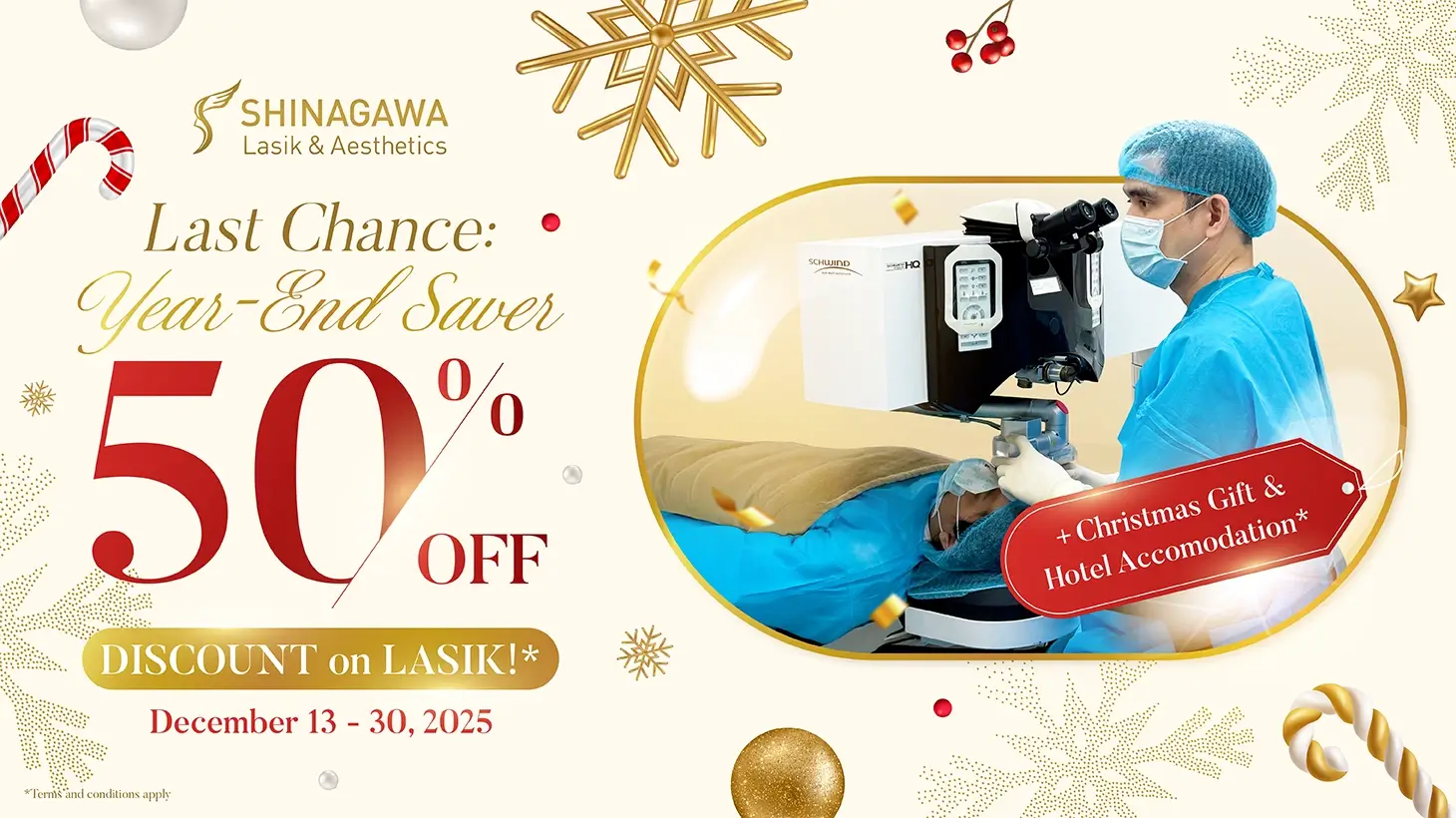 Last Chance Sale for 2025: Up to 50% Discount on LASIK from Dec. 13-30