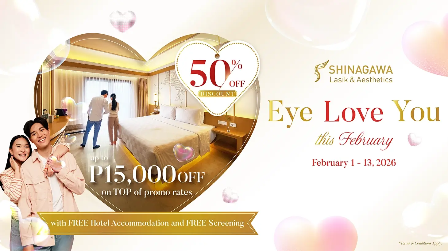 Eye Love You this February: 50% Discount + 15K OFF on LASIK