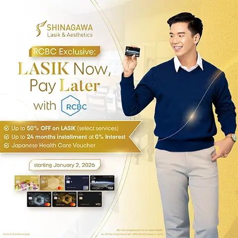 RCBC Special: Up to 50% OFF on LASIK, Up to 24 Months Installment at 0%