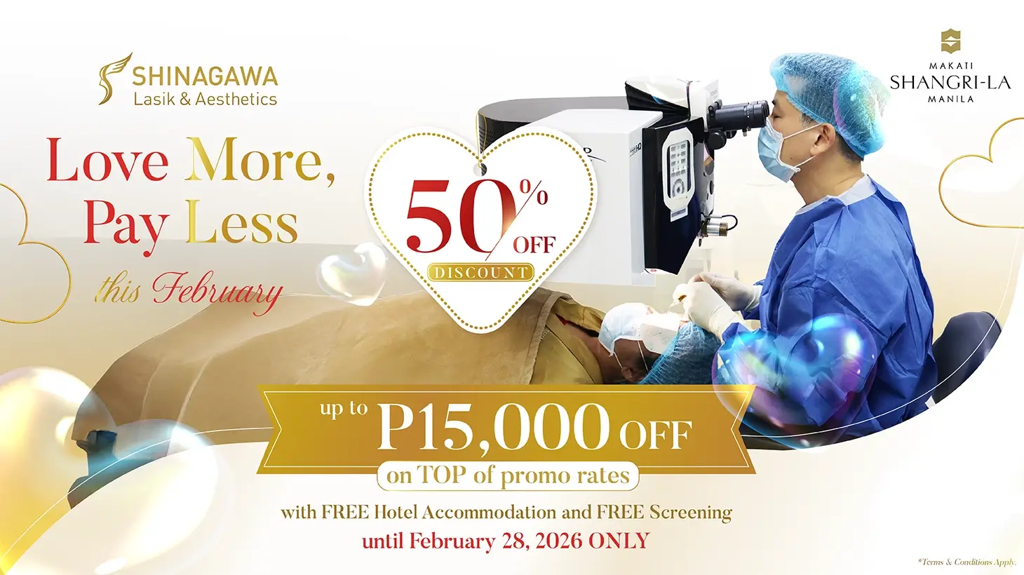 Eye Love You this February: 50% Discount + 15K OFF on LASIK